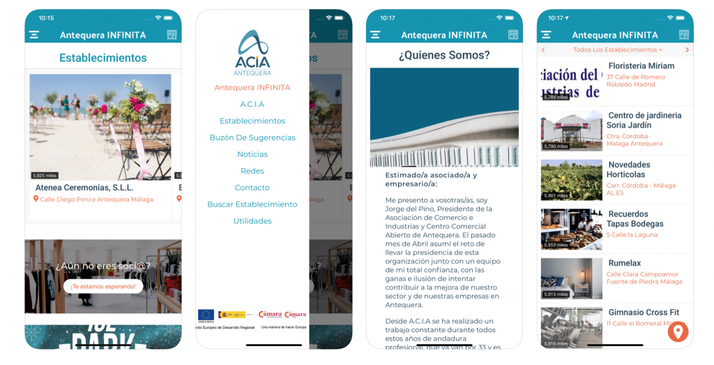 capturas pantallas app ACIA