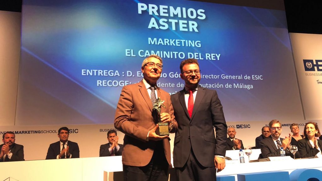 Francisco Salado recoge Premio Aster Marketing ESIC a Caminito Rey