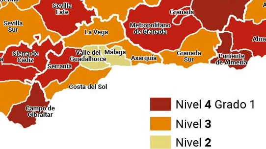 Niveles alerta sanitaria Andalucía desde 12 diciembre
